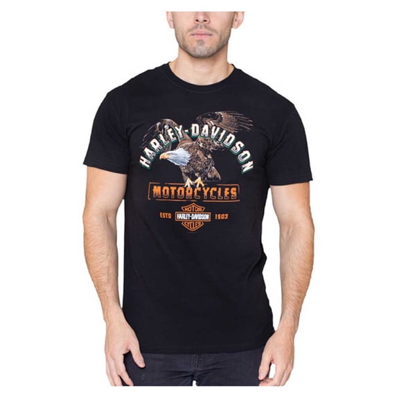Harley-Davidson Men's Atop Short Sleeve Crew-Neck T-Shirt - Black (XL), Harley Davidson