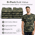 thumbnail image 2 of BILLIONHATS Men’s Cotton T-Shirt 6 Pack, Big Tall Short Sleeve Lightweight Tees for Men, Packs of Bulk Camo T-Shirts (Size X-Large), 2 of 7