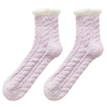 

Women Autumn And Winter Thickened Coral Fleece Socks Cute Cartoon Tube Socks Christmas Socks for Xmas