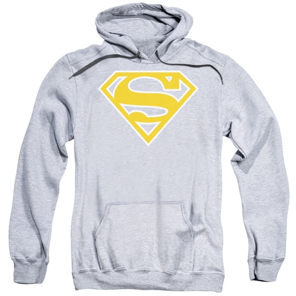 Superman - Lt Orange &Amp; White Shield - Pull-Over Hoodie - Large