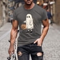 thumbnail image 1 of Blusas y camisas de manga corta y cuello redondo para hombre. Blusas/camisetas de manga corta con cuello redondo y estampado de Halloween para hombre. Blusa para hombre., 1 of 5