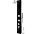 thumbnail image 5 of ALFI brand ABSP55B Black Glass Shower Panel with 2 Body Sprays and Rain Shower Head, 5 of 10