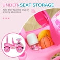 thumbnail image 5 of Qaba Toddler Push Car, Foot to Floor Ride on Car with Horn, Light, Music, Steering Wheel, Anti-Over-Backwards Device & Under Seat Storage, Pink, 5 of 9
