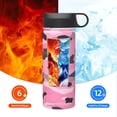 thumbnail image 6 of 18oz Thermal Space Pot With Straw Stainless Steel Thermos Cup Double Insulation For Outdoor Sports Commuting Camping Texture Military Camouflage Pattern Abstract Pink_1, 6 of 8