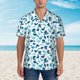 thumbnail image 2 of Balery Cute Shark Camisas hawaianas de manga corta para hombre, camisas playeras de corte holgado, camisas de vacaciones con botones,X-Large, 2 of 7