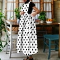 thumbnail image 3 of Uootdi Robes Tablier pour Femmes Col Ras du Cou Sans Manches à Pois avec Poche Robes Maxi Boho Légères Amples Robes Chasubles Cadeau, 3 of 7
