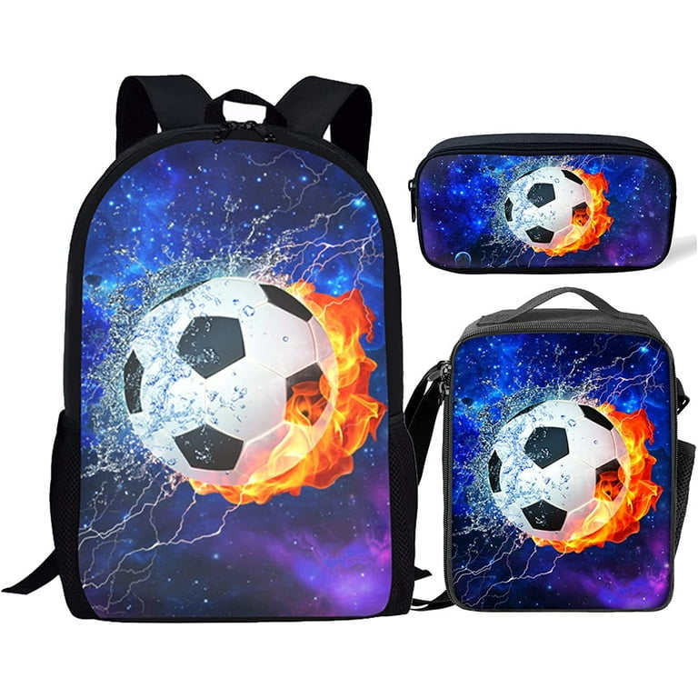 World Cup Soccer Printing Student Backpack Kids School Book Bags Or  Shoulder Bag Or Pencil Bag Or Three-piece Set Children's Travelling Bag