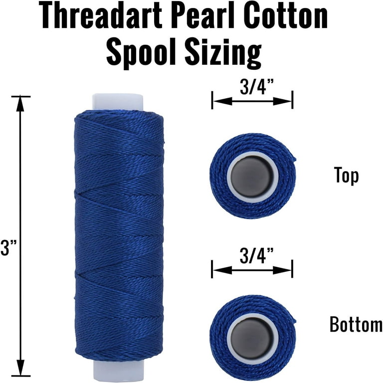 Threadart 5 Color Pearl Cotton Thread Set Garden Shades | 75yd Spools Size  8 | Perle Cotton for Friendship Bracelets, Crochet, Cross Stitch