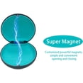 thumbnail image 2 of Retainer Case,Cute Slim Aligner Case Compatible with Invisalign,Retainer Holder with Aligner Remover Tool, Chew & Brush,Rope Bag (Black Shell Cyan Silicone), 2 of 6