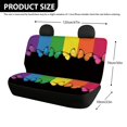 thumbnail image 4 of Uourmeti Rainbow Butterfly Rear Bench Seat Covers for SUV, 2 Piece Non-Slip Stretchy Back Seat Covers, Durable Waterproof Dirt Proof for Car Interior, 4 of 4