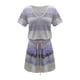 thumbnail image 3 of ICHUANYI Clearance Women Casual V-Neck Short Sleeve Bandage Stripe Printing Loose Dress(Purple, XL) ICHUANYI WER2023080914295, 3 of 6