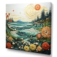 thumbnail image 2 of Designart "Beach Tidepool Euphony Pointillism I" Beach Canvas Print, 2 of 5