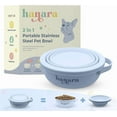 thumbnail image 3 of HANARA 2-in-1 Insulated Stainless Steel Dog Bowl with Extra Collapsible Lid and Handle for Dog Cat Pet | Non Slip Rubber Bottom | Portable, Great for Indoor, Outdoor| 30 OZ (Plus 20 oz) (Blue), 3 of 8