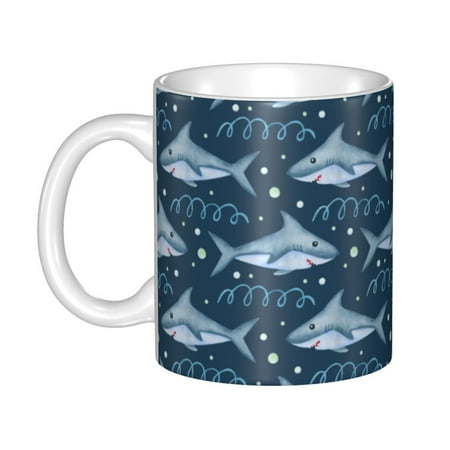 

Ceramic Mug Funny Coffee Milk Tea Mug Cup shark Cup