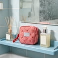 thumbnail image 6 of Mini Fabric Pouch,Quilted Cotton Period Accessory Bag Smooth Zipper Portable Lightweight Organizer,Small Item Storage For Campus Daily Commute Gym Outdoor Trip(Red), 6 of 7