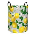 thumbnail image 2 of Fotbe Lemon Seamless Pattern Oil Painting Effect Laundry Basket with Handles, Waterproof Large Laundry Hamper, Wash Bag for Corner Dorm, Rolling Laundry Basket with Handles-Medium, 2 of 8