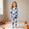 thumbnail image 2 of Futezty Toddler Boys Girls Halloween Pumpkin Pajamas Cute Ghost Print Pjs for Boy Jammies Little Kids Sleepwear Clothes Sets 2T-9T, 2 of 7