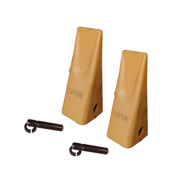 2 Caterpillar Style Backhoe Bucket Teeth w/ Pins & Retainers 1U3202