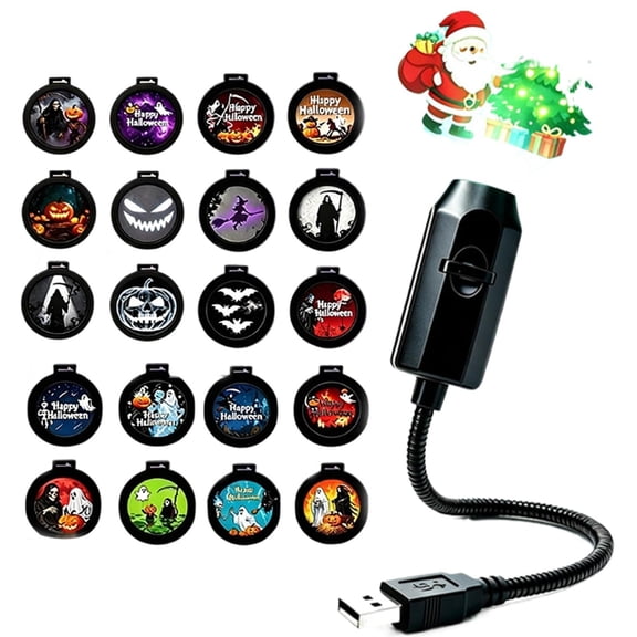 Holiday Theme 360 Degree Adjustable Lamp Halloween or Christmas Light Projector