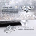 thumbnail image 3 of Anillo de Compromiso Plata de Ley Zirconia Cúbica Boda | Excelente corte, claridad y pulido exquisito. MFZFUKR CPB-wsh151-2, 3 of 5