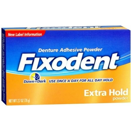 Fixodent Denture Adhesive Powder Extra Hold 2.70 oz (Pack of 2)