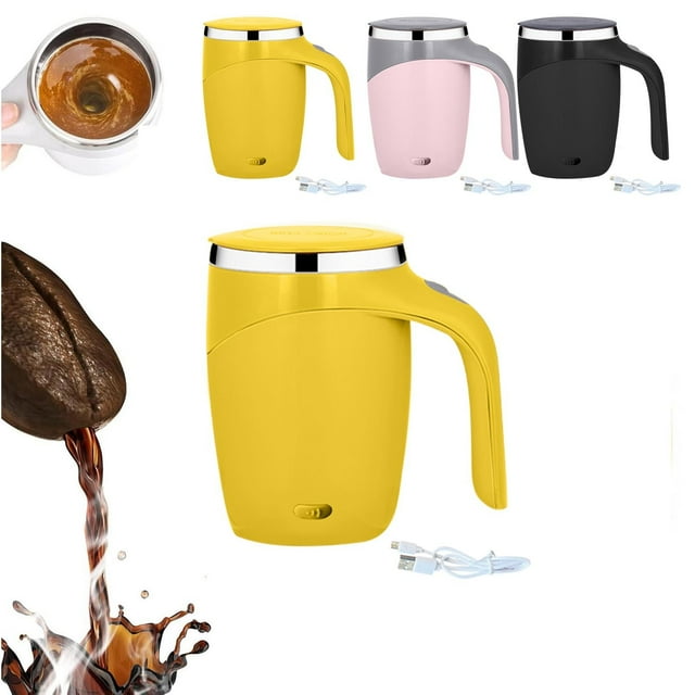Vaso Mezclador Automático de Acero Inoxidable, Agitación Sensible a La Temperatura, Fácil de Limpiar, Vaso Multifuncional para Oficina, para Uso Doméstico y de Viaje, 350 Ml.