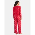 thumbnail image 2 of Christmas Women's and Women's Plus Long Sleeve Top and Wide Leg Pants Pajama Set from Holiday Time, 2-Piece, Sizes XS-3X, 2 of 4