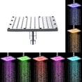 thumbnail image 3 of Tssuoun Top Shower LED Color Changing Rainfall Top Spray Head Color Changing 6-inch Ceiling No.01, 3 of 9