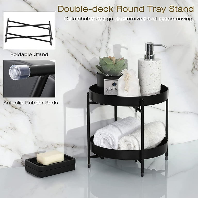 2 Tier Bathroom Countertop Organizer Vanity Bedroom Storage Tray for  Bedroom