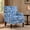 Cream‑white base with royal blue paisley floral pattern, variant on Upholstered Accent Chair, Modern Farmhouse Armchair with Nailhead Trim, Turned Solid Wood Legs, Comfy Single Sofa Chair for Living Room Bedroom Guest Room, Multiple Patterns Available