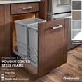 thumbnail image 2 of Rev-A-Shelf Double 50 Qt Pull Out Soft-Close Steel Kitchen Waste Basket, 2 of 11