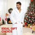 thumbnail image 4 of Men's Bathrobe with Hood, Soft Long Towel Robe for Men - Super Absorbent Quick Dry yet Warm, 4 of 5