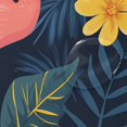 thumbnail image 4 of Yayeee Shower Curtain with Hooks 72"x72" Waterproof Fabric Bathroom Hanging Decor, Floral Flamingo, 4 of 5
