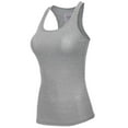 thumbnail image 2 of J. METHOD Women's Tank Top Sleeveless Racerback Basic Stretch Comfy Slim Fitted Ribbed Knit Tops Workout Yoga T Shirt NEWT386 Heather Gray L, 2 of 6