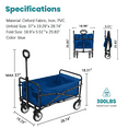 thumbnail image 2 of UPGO Collapsible Foldable Wagon, Beach Cart Large Capacity, Heavy Duty Folding Wagon Portable, Collapsible Wagon for Sports, Shopping, Camping, 2 of 7
