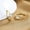 Gold, variant on Pettie Earring with Simulated Diamond Bezel Cut Huggie Hoop in 14K Yellow Gold Plating
