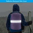 thumbnail image 5 of Uxcell 65-75L Waterproof Backpack Rain Cover with Reflective Strap XL Purple, 5 of 6