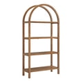 thumbnail image 5 of Vexley 72 Inch Large Arched Bookshelf in Walnut, 5 of 9
