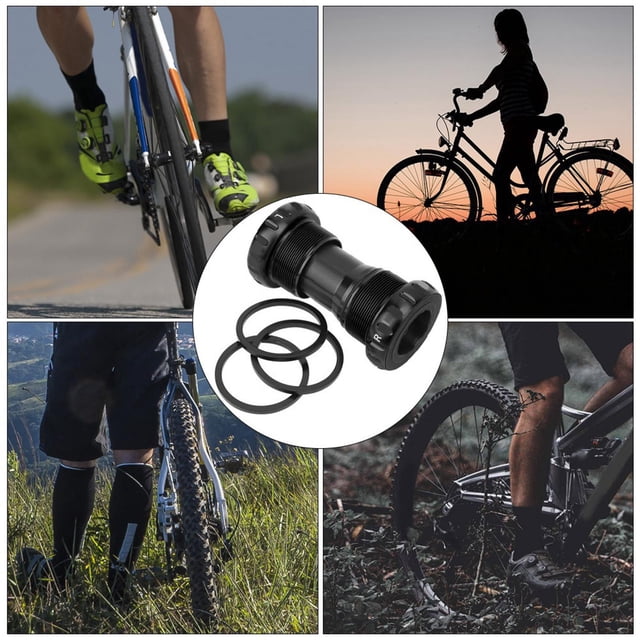 Lightweight Ceramic Bearing Bottom Bracket,Aluminum Alloy Material Suitable for Frame 68 73mm Tooth Stripe BC1.37 with ZrO2 Ceramic Ball Bearings for Harsh Conditions