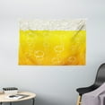 thumbnail image 1 of Abstract Tapestry, Close up Bubbles and Beer Macro Alcohol Drink Refreshment Graphic Illustration, Wall Hanging for Bedroom Living Room Dorm Decor, 60W X 40L Inches, Yellow White, by Ambesonne, 1 of 2