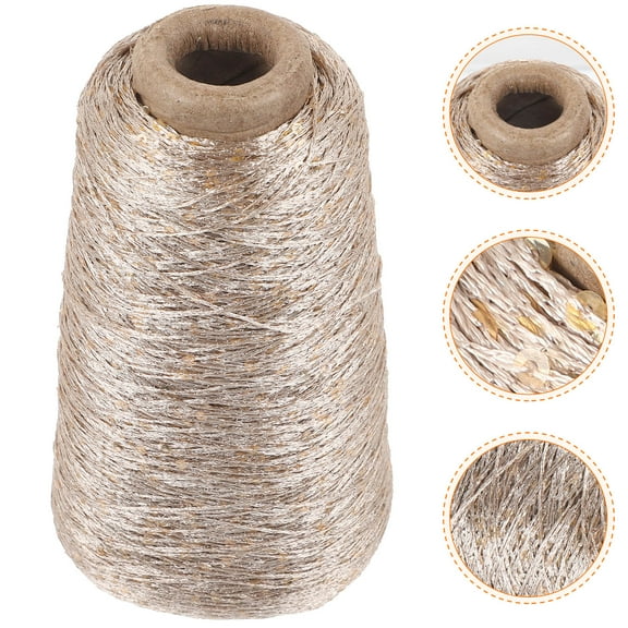 OFFIGAM Glitter Yarn Crochet 1Pcs Golden for Christmas Women Crafters Artists