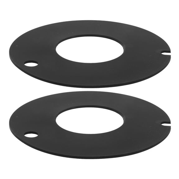 FESTFENDS 2Pcs Rv Toilet Seal Kit Black Rubber Sealing Preventing Odors for Rv Maintenance 17.50X17.50X0.20in