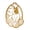 Gold, variant on 1PC Happy Easter Egg Bunny Design 3D Printing Gift