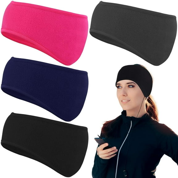 4 Pieces Ear Warmer Headbands Winter Earmuff Headband for Men and Women Outdoor Fitness Ear Cover Headbands