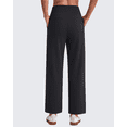 thumbnail image 7 of G4Free EverGoing Fleece Lined Ankle Pants Women Mock Fly Wide Leg Trouser, 7 of 7