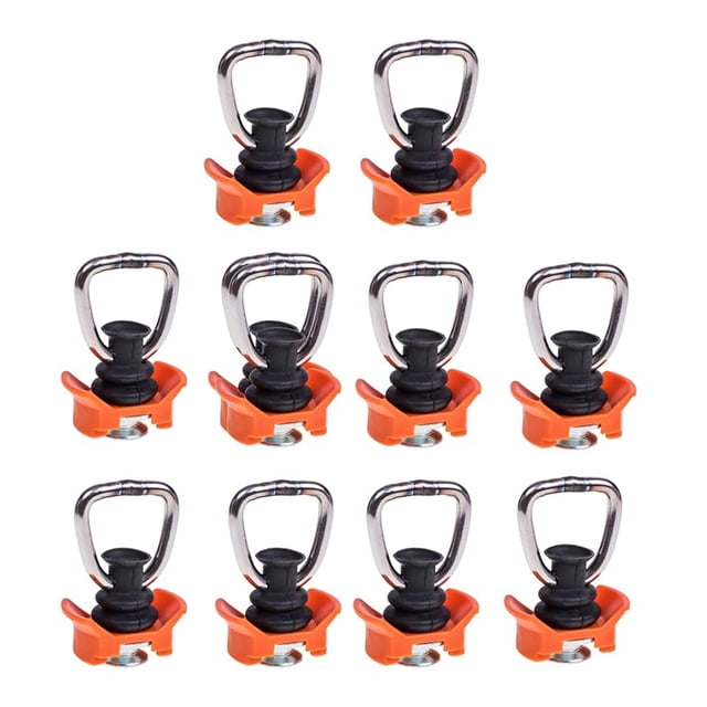 Riwesomey 10x cargas con ajuste de línea aérea accesorios de ojal de amarre para riel de línea aérea con anillo Accesorios para vehículos recreativos