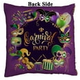 thumbnail image 2 of PKQWTM Frame Template with Golden Carnival Masks on Black Reversible Mermaid Cushion Cover Home Decor Sequin Pillow Case Size 16x16 inches, 2 of 2