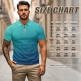 thumbnail image 7 of HUIACONG Couples Matching Golf Shirts for Men Quarter Zip Collared Short Sleeve Quick Dry Breathable Athletic Mens Shirts Sleeveless Golf Tops for Women for Daily Golfing Vacation Blue Gradient Man S, 7 of 7