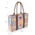 thumbnail image 5 of Wrangler Tote Bag Western Purses for Women Shoulder Boho Aztec Handbags, Angel Cerulean Blue - L, 5 of 7