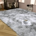thumbnail image 4 of Junovo Luxury Velvet Shag Area Rug Modern Indoor Fluffy Rugs, Extra Comfy and Soft Carpet For Bedroom Living Room Kids Room,4'x6',Gray, 4 of 7